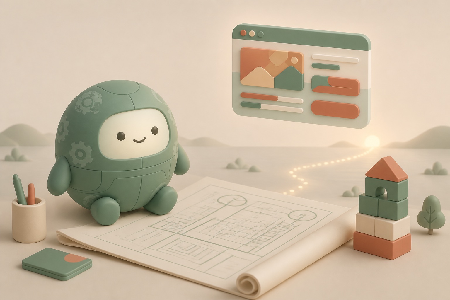 Blend mascot planning durable software from blueprint to finished interface